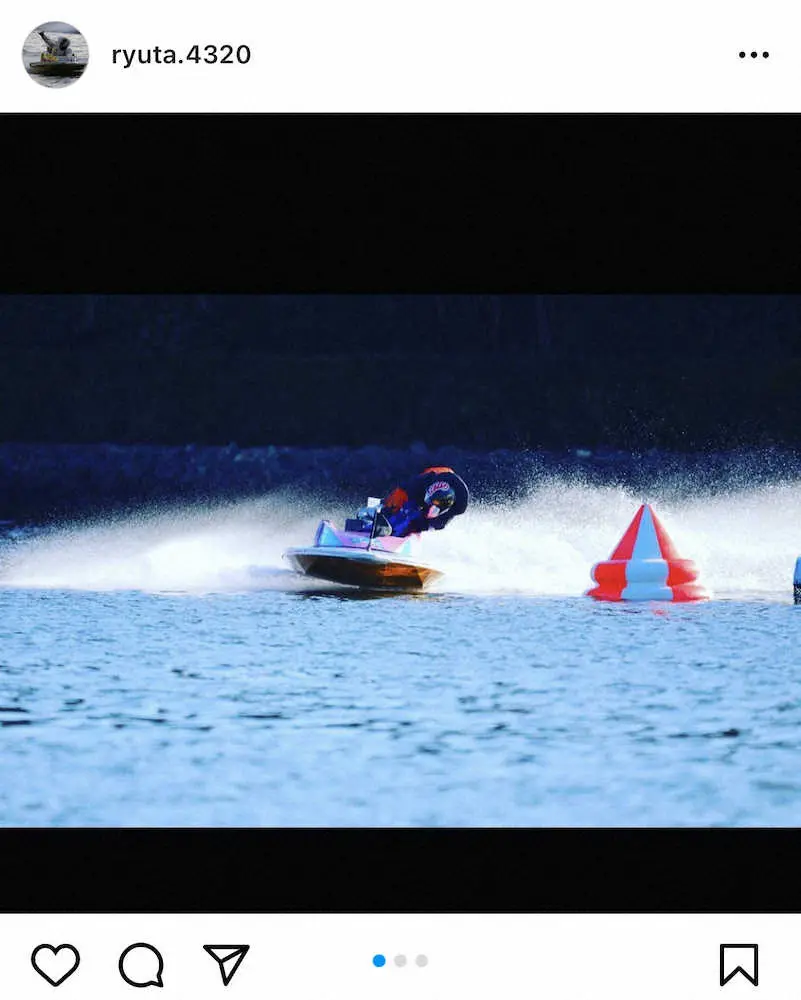 【画像・写真】峰竜太　復帰戦に向けて久々のボート練習を報告「プロとしての自覚を持ち、もう一度夢追いかけてみます」