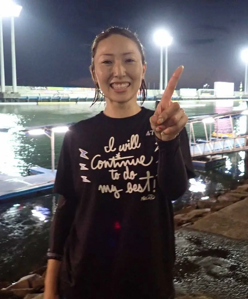 【画像・写真】【まるがめボート・プレミアムG1レディースチャンピオン3日目　4R】島田なぎさ　うれしいG1初勝利