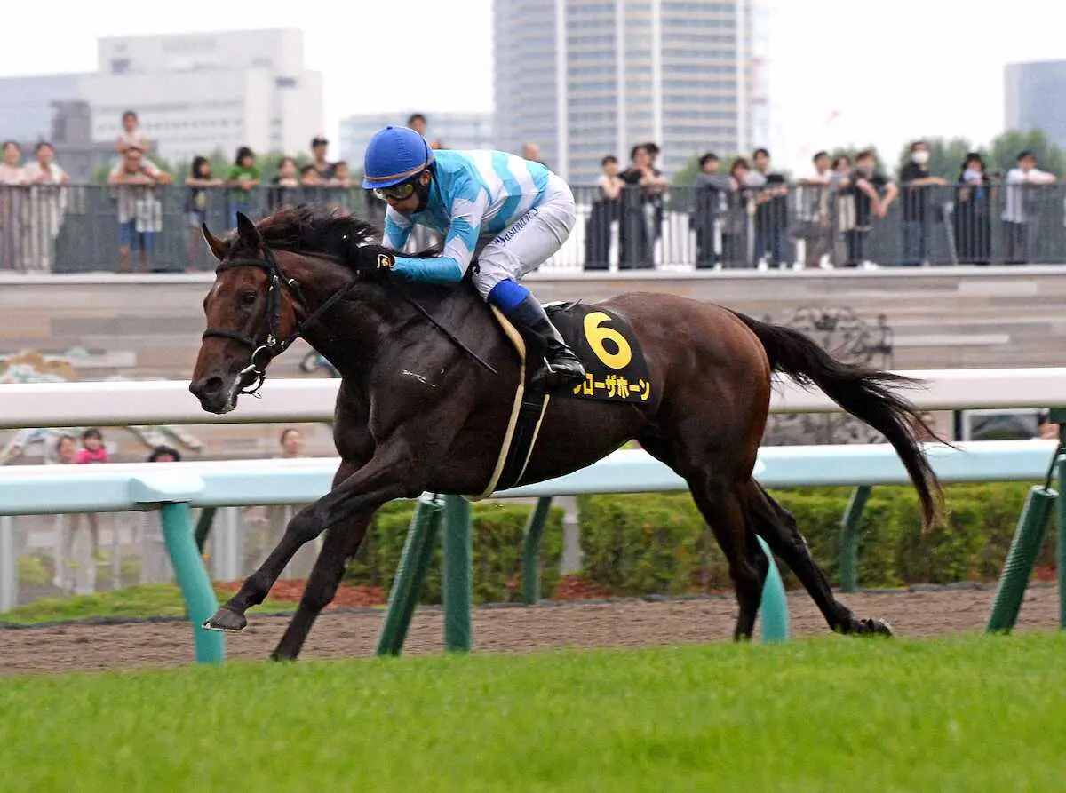 【画像・写真】4コーナーから先頭に立ちそのまま逃げ切って勝ったブローザホーン（撮影・千葉茂）