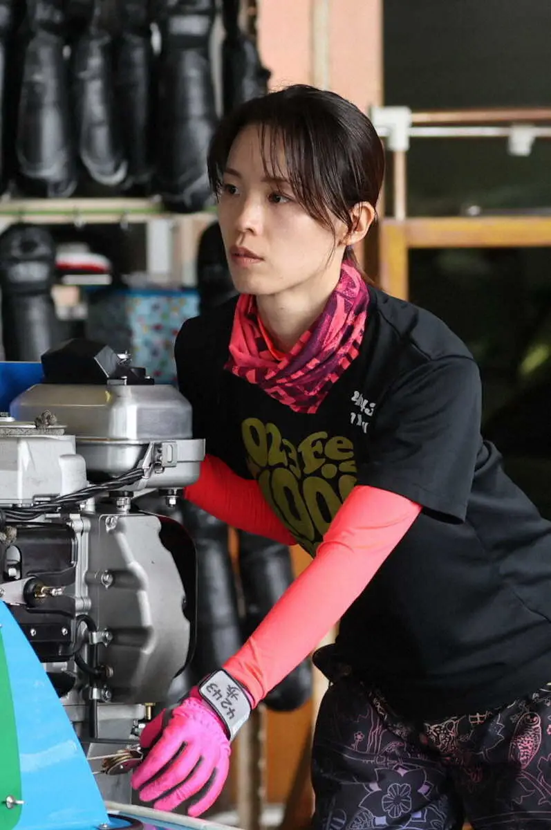 【画像・写真】【びわこボート　G3ビーナスちゃんカップ】西村歩　前節優勝エンジン引き当てた