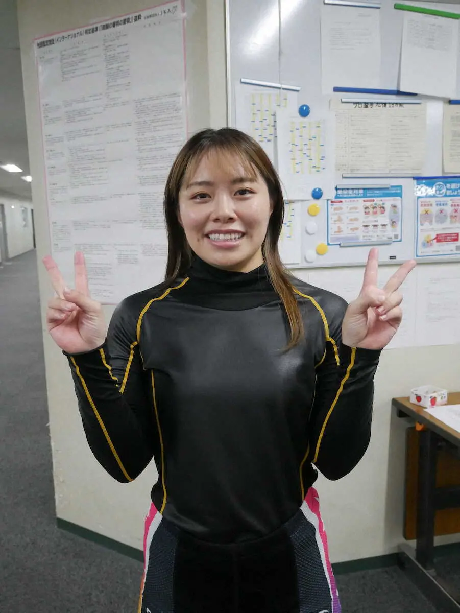 【画像・写真】【前橋競輪　F2ガールズ　7R予選】黒沢夢姫　確定板入りに「藤田さんと新井さんのおかげ」