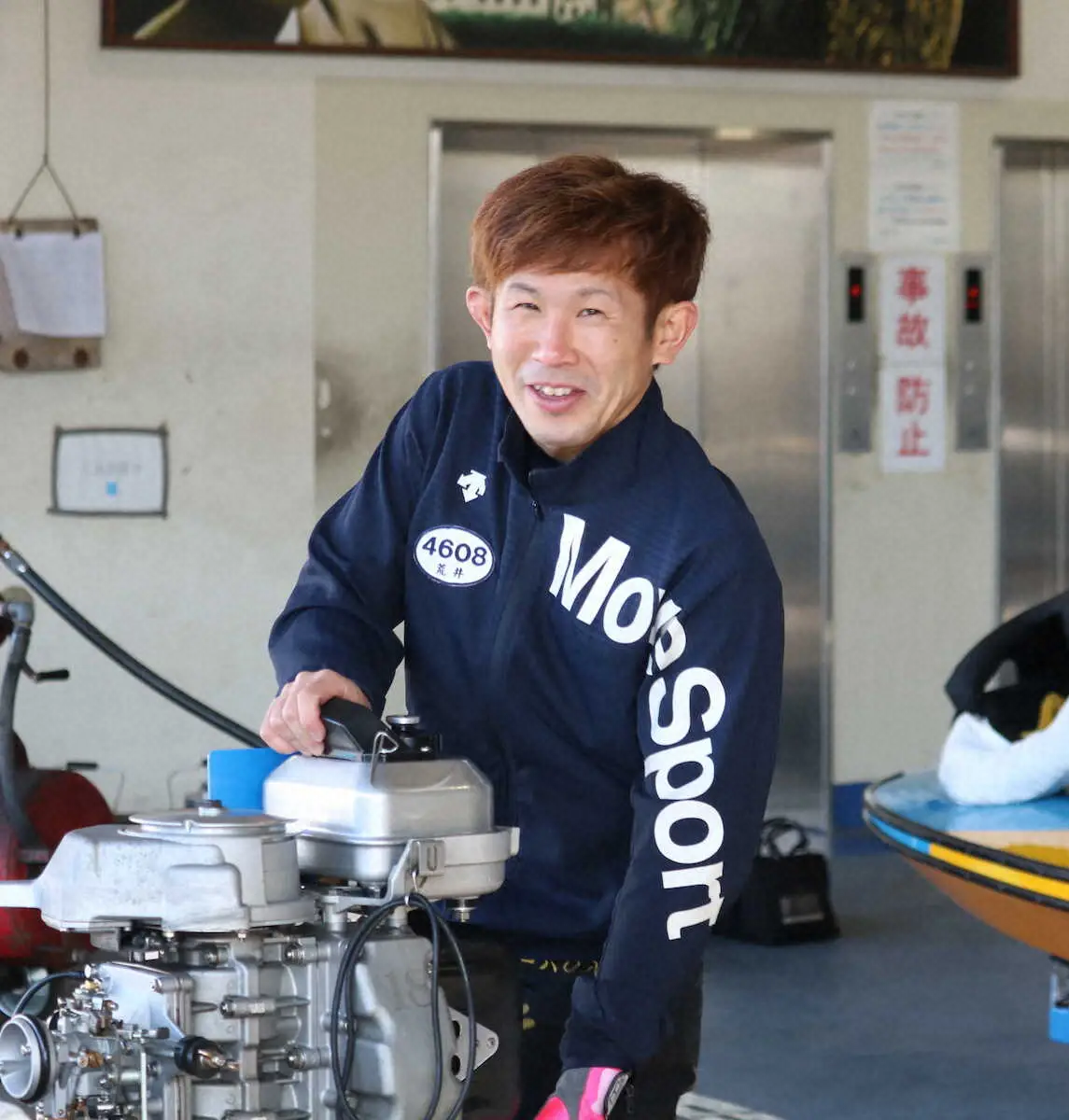 【画像・写真】【江戸川ボート　G2江戸川634杯　モーターボート大賞】荒井翔伍　正月開催と同じ18号機