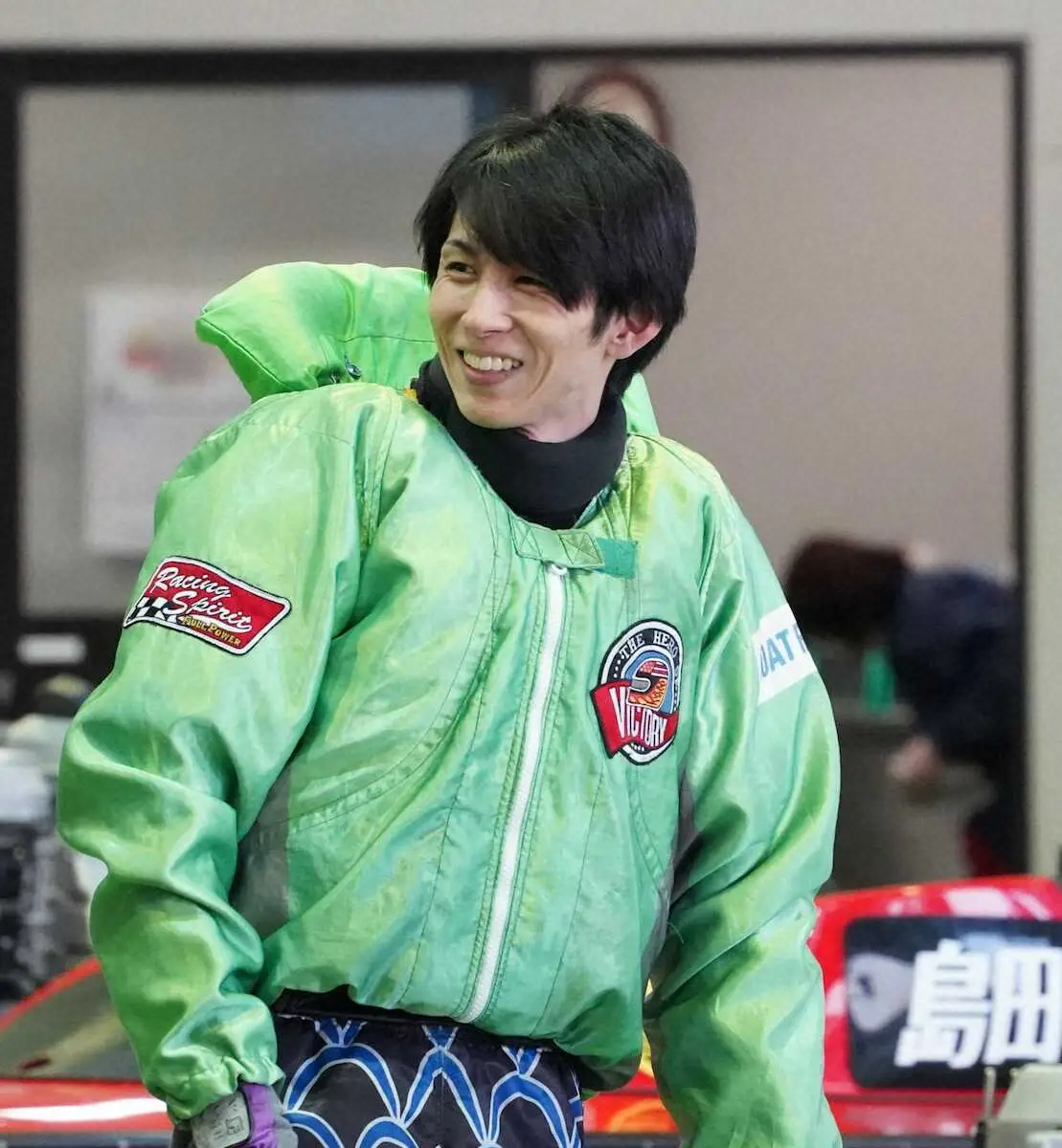 【画像・写真】【若松ボート　ミッドナイトボートレース】盛本真輔　舟足良く、流れもいいぞ