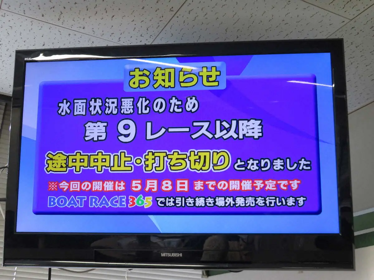 【画像・写真】【ボートレース江戸川・ゴールデンカップ2日目】水面状況悪化で9R以降中止・打ち切り