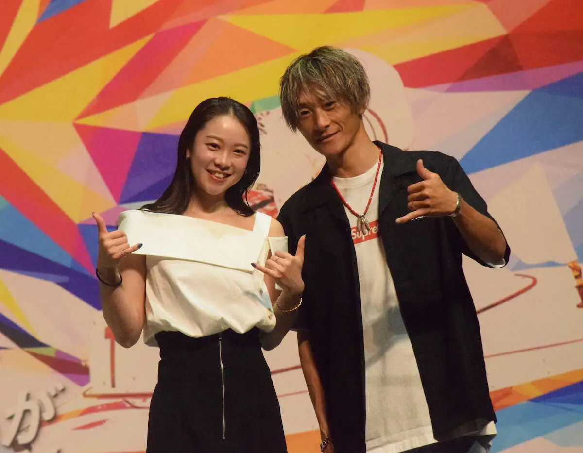 【画像・写真】ボートレースからつで峰竜太と野田なづきがトークショー