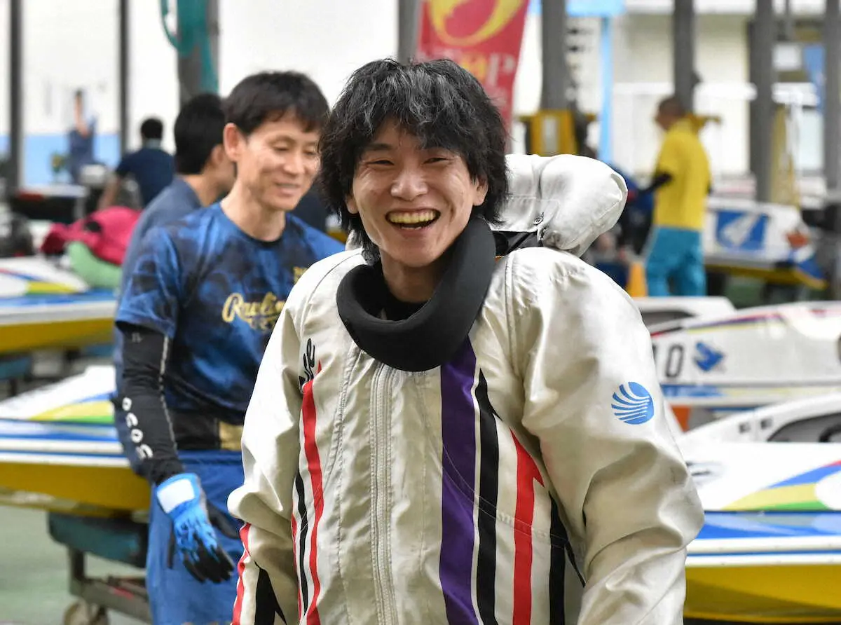 【画像・写真】【平和島ボート　G3キリンカップ】今期からA級の八木治樹　ただ1人ピンピンで最高の笑顔