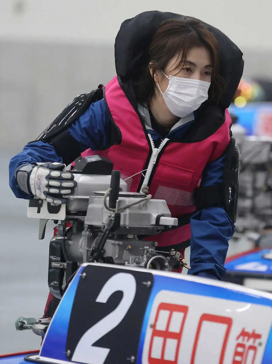 【画像・写真】【蒲郡ボート　G3クイーンズクライマックスシリーズ】DR2号艇の田口節子　泰然自若で臨む