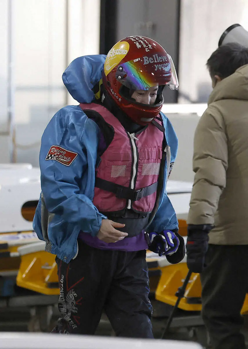 【画像・写真】【浜名湖ボート　PG1スピードクイーンメモリアル】田口節子　準優12RでF　Lチャンピオンアウト