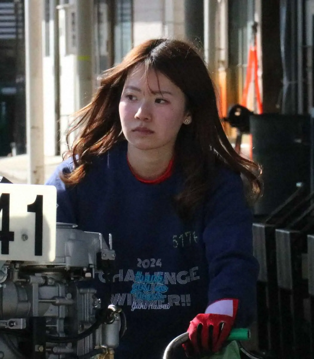 【画像・写真】【多摩川ボート　日本モーターボート選手会会長賞】川井萌　高勝率エンジンを獲得！伸びに好感触