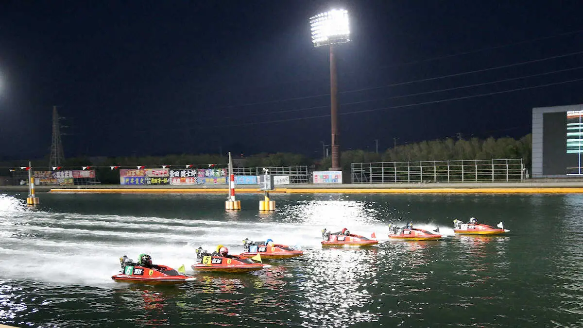 【画像・写真】【若松ボート　ミッドナイトボートレース　最終日】荒天のため3R以降中止・打ち切り　優勝戦は行われず