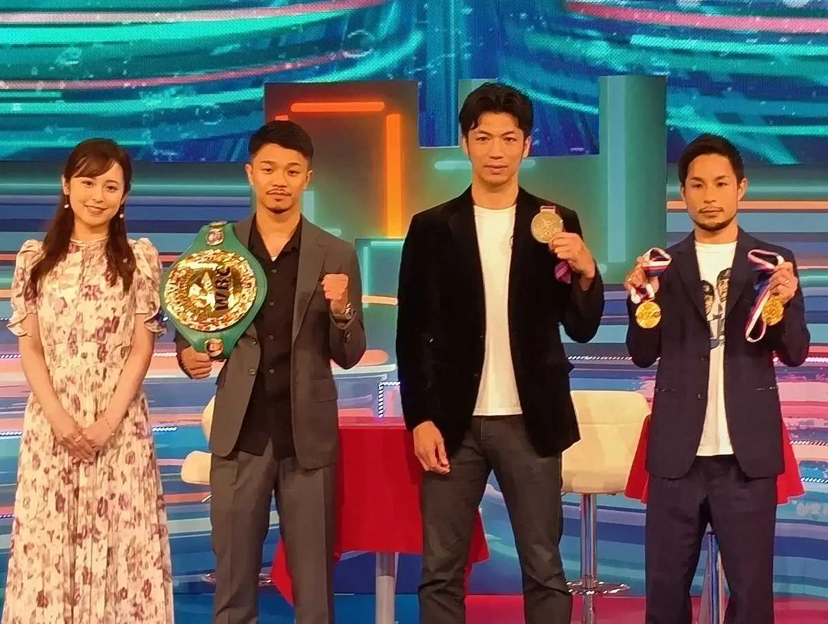 【画像・写真】【ボートレース】東京支部・佐藤隆太郎がトークショー　ボクシング中谷潤人＆村田諒太氏と共演