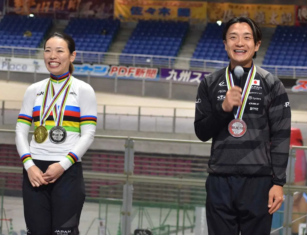【画像・写真】【小倉競輪　G1競輪祭】UCIトラック世界選手権でメダル獲得の佐藤水菜と窪木一茂が報告会