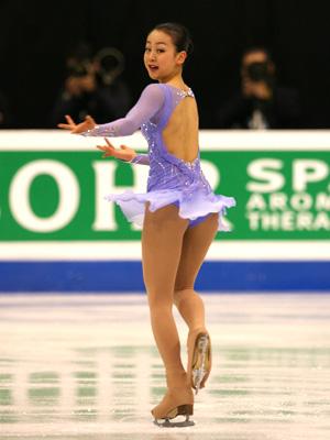 ＜フィギュアスケート世界選手権＞女子ショートプログラム　３位につけた浅田真央の演技
