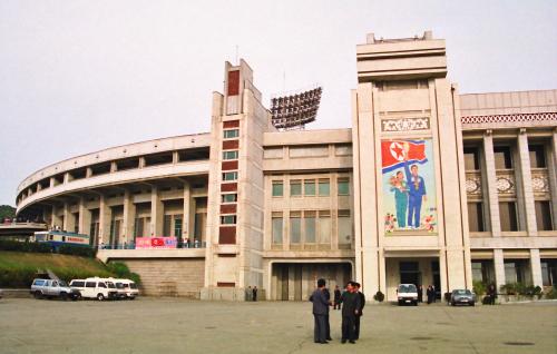 日本戦が行われるとみられる北朝鮮・平壌の金日成スタジアムの外観