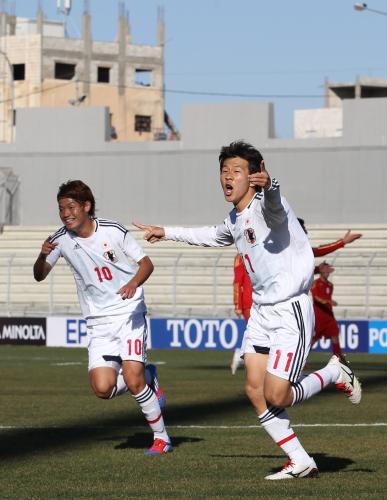 ＜Ｕ２３シリア代表・Ｕ２３日本代表＞前半ロスタイム、永井が同点のゴール