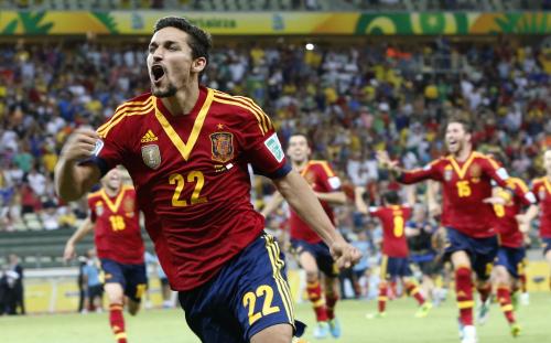 ＜スペイン・イタリア＞ヘスス・ナバスがＰＫを決め、スペイン代表の決勝進出が決まった