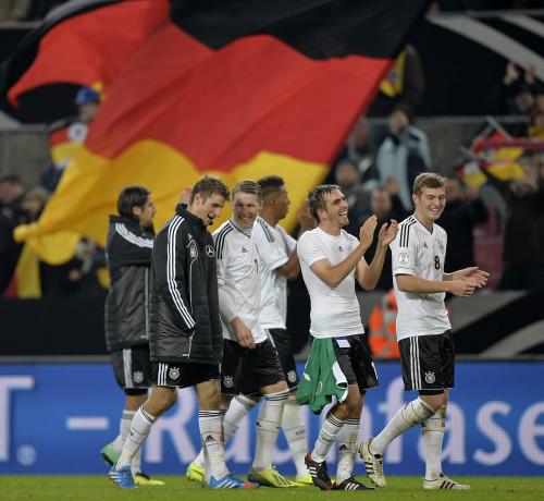 １６大会連続Ｗ杯出場を決めたドイツの選手たち