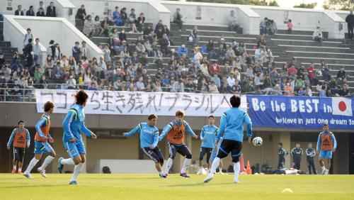 千葉県内で行われたサッカー日本代表の候補合宿