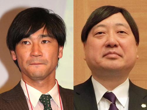 さいたま市議選で当選した都築龍太氏（左）と広島市長選で落選した小谷野薫氏