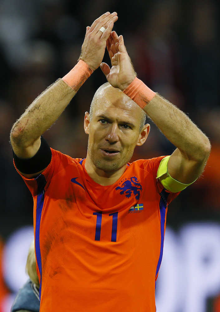 ＜オランダ・スウェーデン＞Ｗ杯出場を逃し、代表引退を表明したロッベン