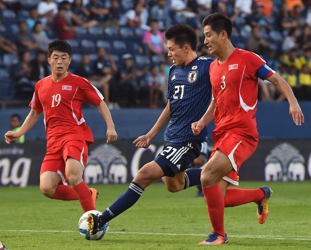 日本 北朝鮮 後半 自身２点目のゴールを決める上田 中央 スポニチ Sponichi Annex サッカー
