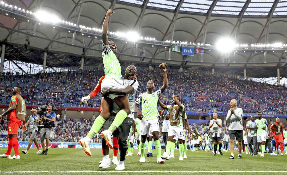 ナイジェリア アイスランド 歓喜に沸くナイジェリアイレブン スポニチ Sponichi Annex サッカー