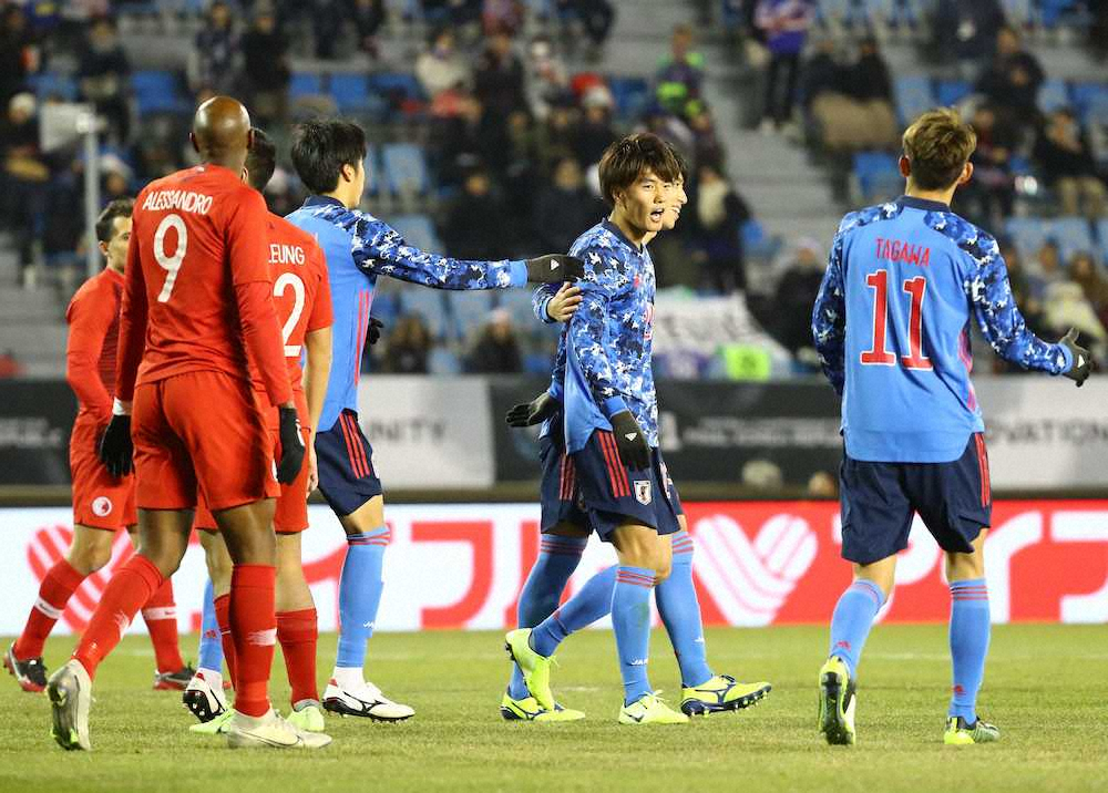 【画像・写真】森保J、香港に5―0圧勝！小川、平山以来史上3人目の代表初陣ハット