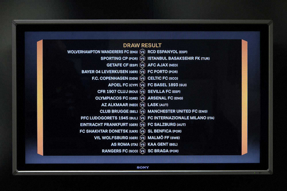 【画像・写真】EL決勝T1回戦組み合わせ決定　ザルツブルクVSフランクフルト　日本人対決実現の行方に注目