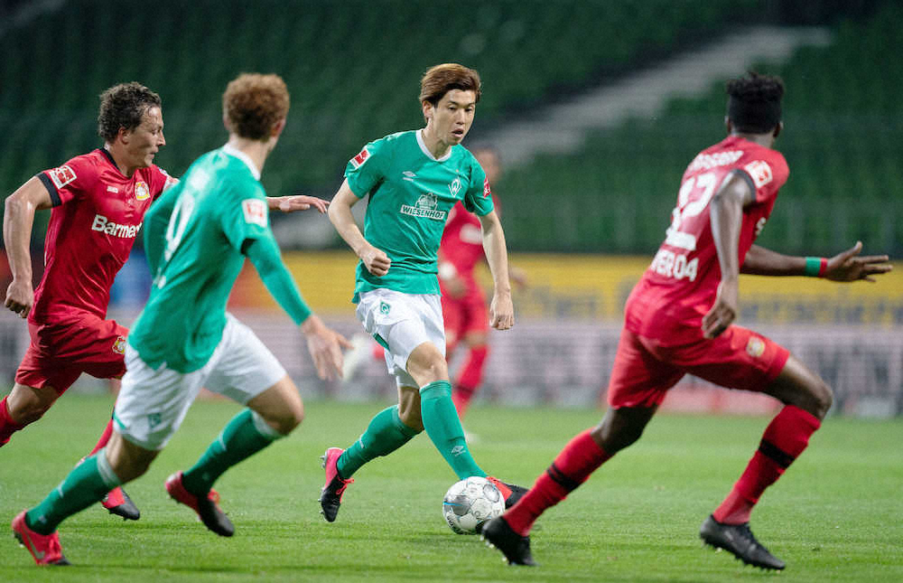 【画像・写真】ブレーメン・大迫、誕生日弾ならず　再開初戦で後半40分登場もチーム完敗