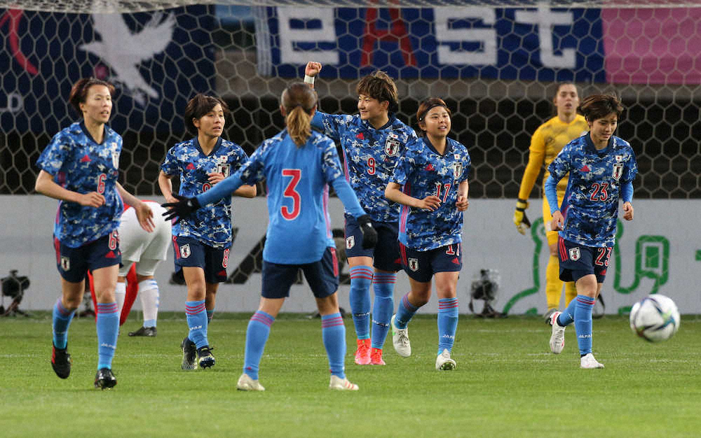 ＜サッカー女子　日本・パラグアイ＞7ー0でパラグアイに快勝したサッカー女子日本代表