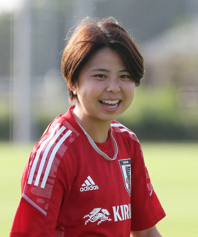 サッカー女子日本代表の三浦（撮影・西海健太郎）