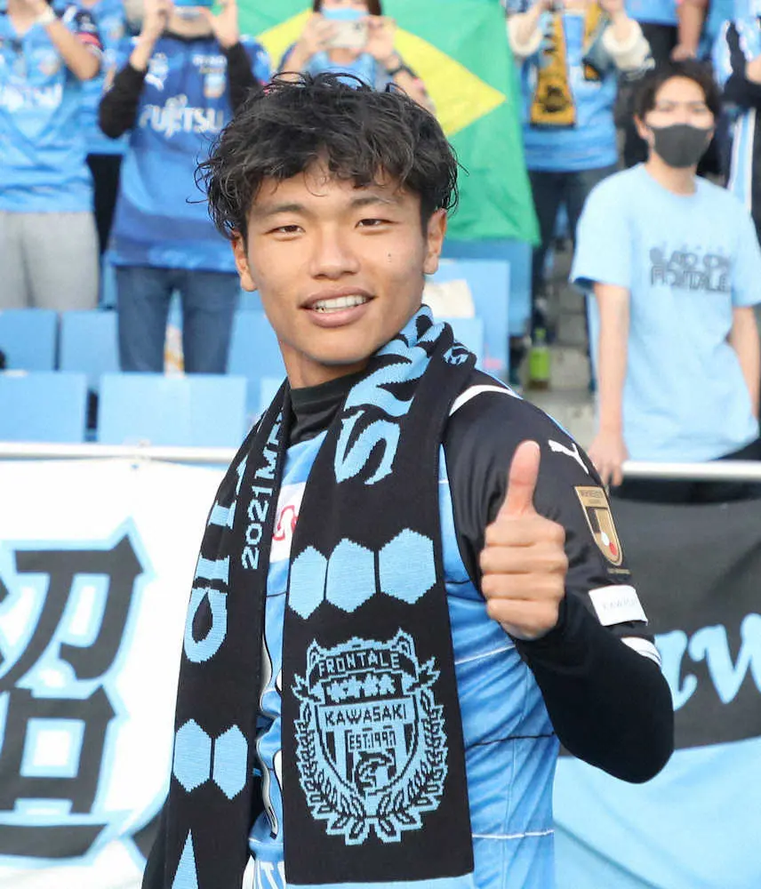 【画像・写真】日本代表初招集の川崎F・旗手「日本のために頑張りたい」　W杯予選でもジョーカー役期待