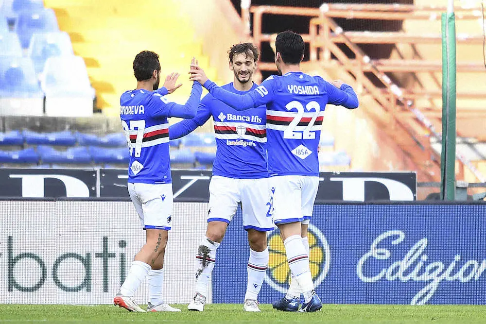 【画像・写真】右太腿裏を痛め交代のサンプドリア吉田麻也　3週間離脱の可能性と伊紙報道　W杯予選に影響か