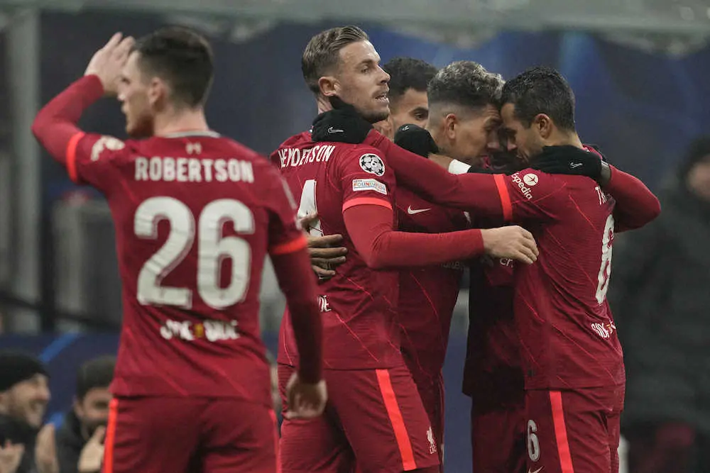 【画像・写真】リバプール　8強に前進、敵地でインテルに快勝　南野は出番なし