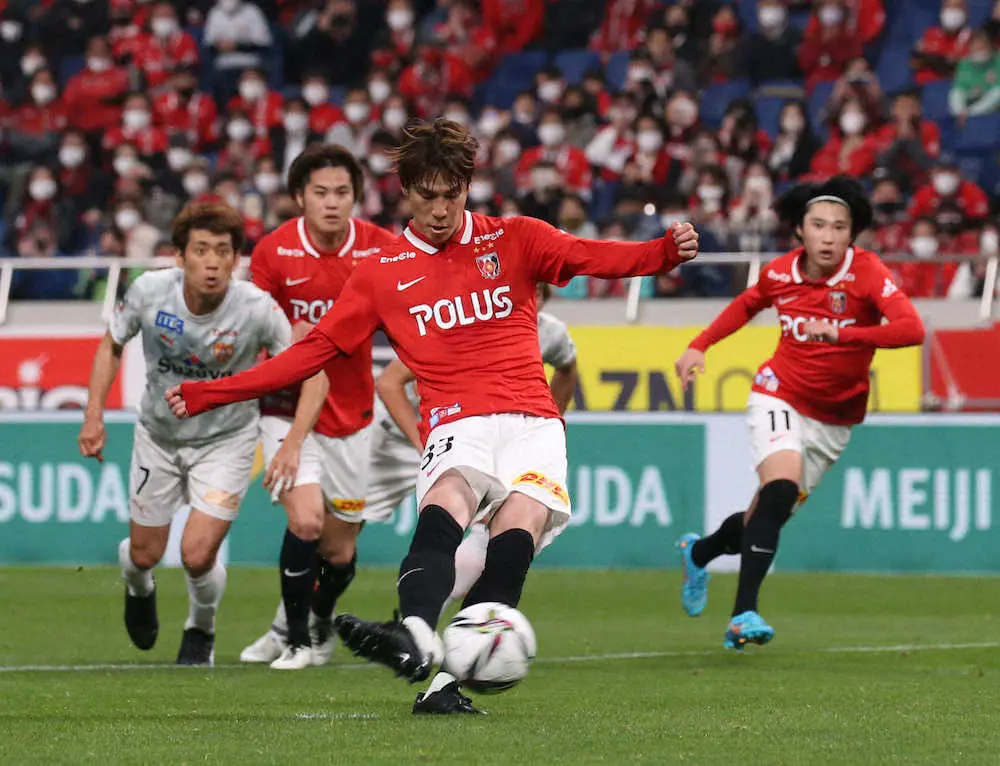 【画像・写真】浦和・江坂弾で先制もJ1通算450勝＆ホーム250勝スルリ…退場者続出に指揮官「考え直さないと」