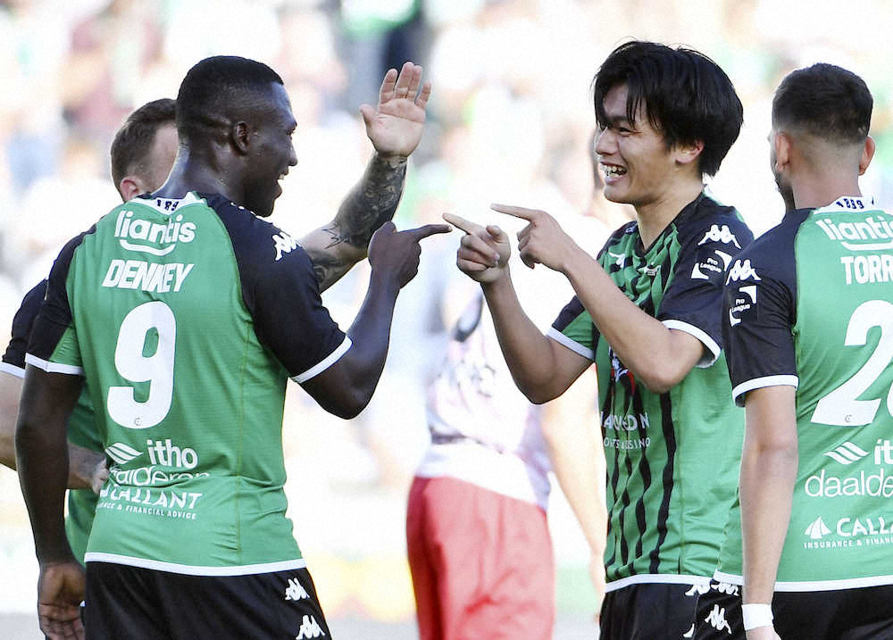 上田綺世 ベルギー1号 僕たちがデザインした形 スローイン起点に右足振り抜いた スポニチ Sponichi Annex サッカー