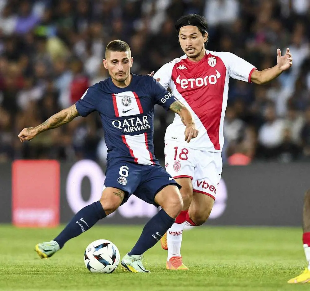 【画像・写真】モナコ南野　パリSG戦途中出場でボールロスト、存在感示せず「ゴールに迫ること課題」