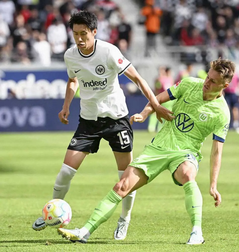 【画像・写真】Eフランクフルト鎌田　見せ場なく後半途中交代、17位ウォルフスブルクに痛い敗戦