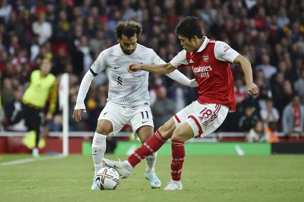 【画像・写真】アーセナル・冨安、サラー封殺　プレミア今季初先発は左SBで大仕事、森保Jのエースキラー完全復活