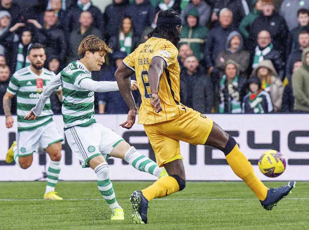 【画像・写真】セルティック・古橋　4戦ぶり弾！スルーパスに抜け出し今季8点目　W杯メンバー生き残りアピール