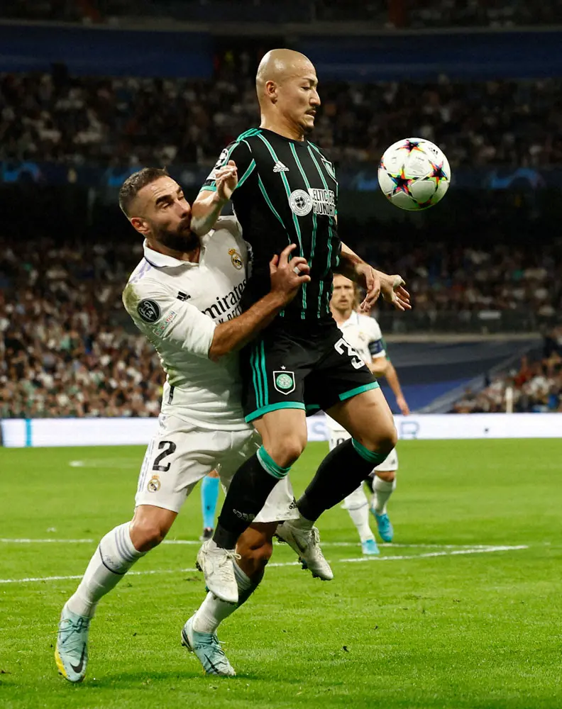 【画像・写真】セルティックはRマドリードに大敗　前田大然、日本代表選出に「感謝しながらプレーしたい」