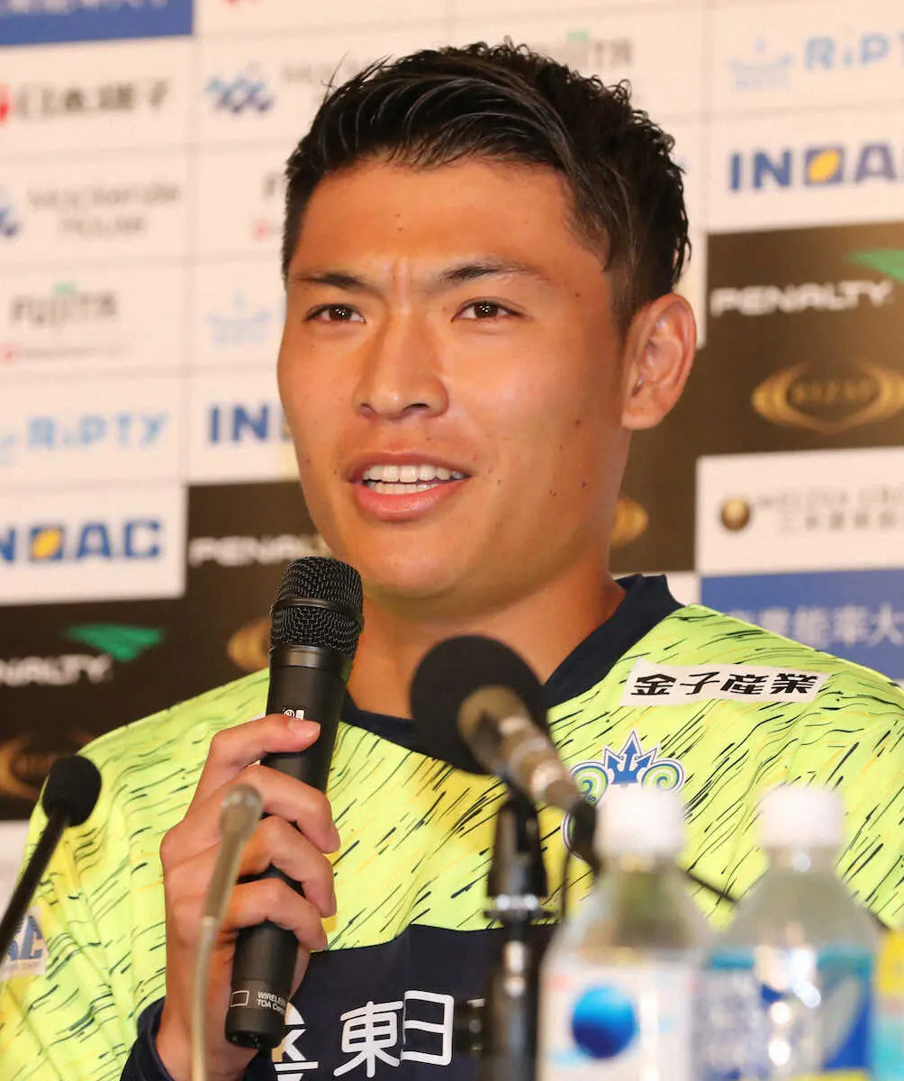 【画像・写真】日本代表に追加招集のFW町野が会見「忍者ポーズを世界で見せたい」