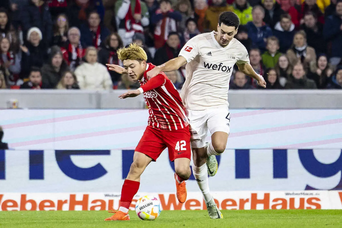 【画像・写真】フライブルク・堂安　自身初W杯へ上々！　PK誘発＆4点目アシスト