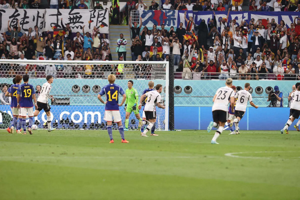 【画像・写真】森保ジャパン、前半33分に先制許す　ドイツにPK献上、ギュンドアンが冷静に決めた