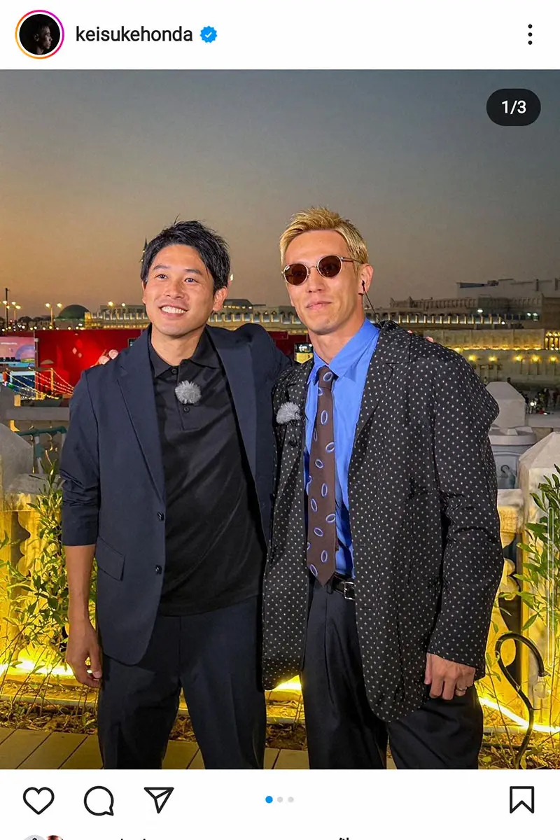 本田圭佑公式インスタグラム Keisukehonda から スポニチ Sponichi Annex サッカー