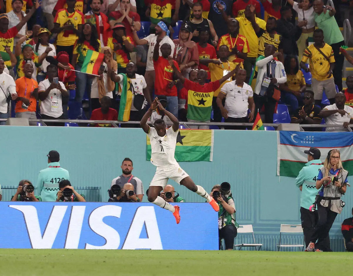 【画像・写真】ガーナMFブカリ　C・ロナウド怒らせた…ゴールパフォーマンスをまね