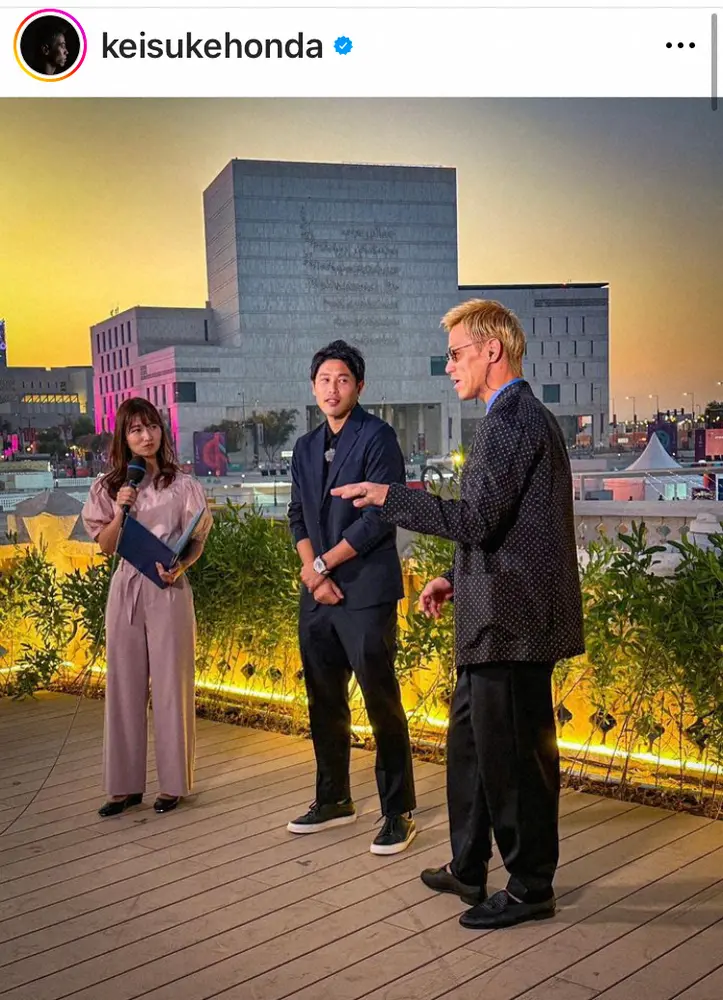 【画像・写真】本田圭佑　「日本のレジェンド」内田篤人氏との久々の再会ショットに「嬉しすぎる」「最高のお二人」の声