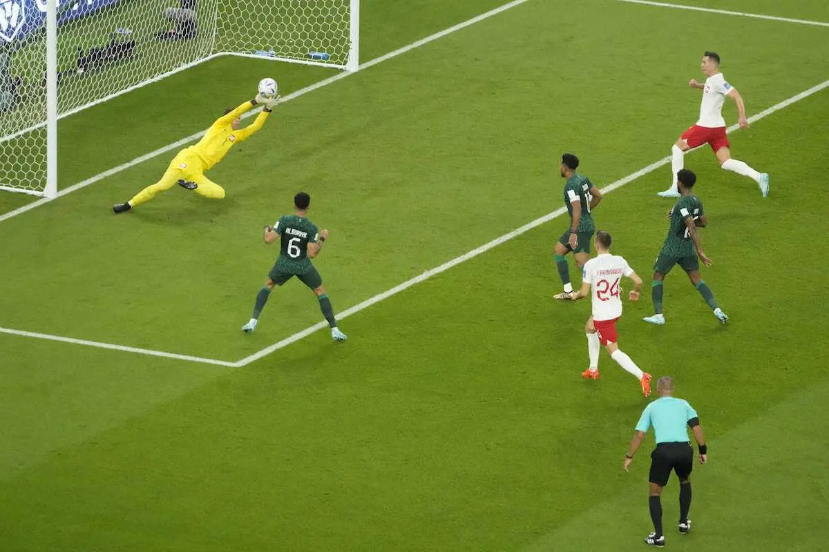 【画像・写真】ポーランドGKシュチェンスニ　同点に追いつかれるピンチでビッグセーブ連発！「ちょっと信じられん」の声