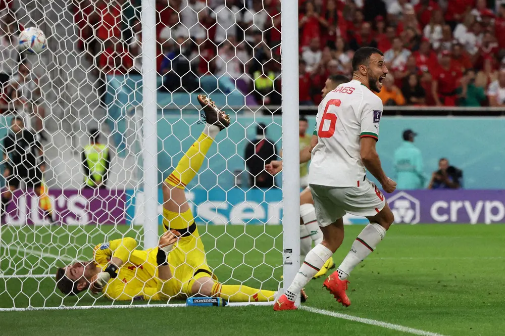 【画像・写真】今大会初のFK弾出た!モロッコ　世界2位ベルギー撃破にネット衝撃「歴史的1勝」「ジャイキリではない」