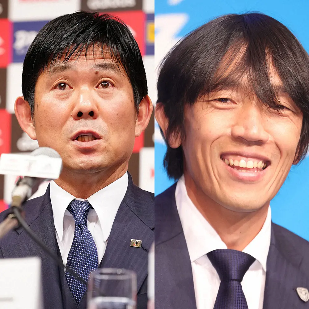 【画像・写真】森保一監督と中村俊輔氏（右）